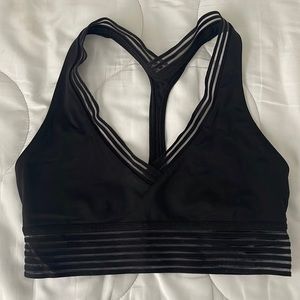 lululemon athletica Black Striped Bra
